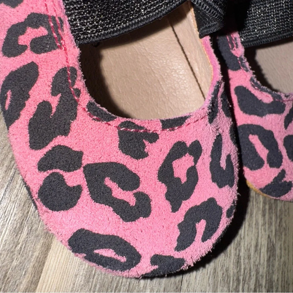 Monkey Feet Pink Leopard Baby Sandals